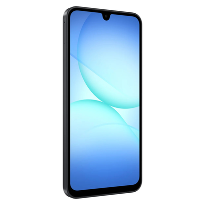 Smartphone with a blue gradient screen on a white background