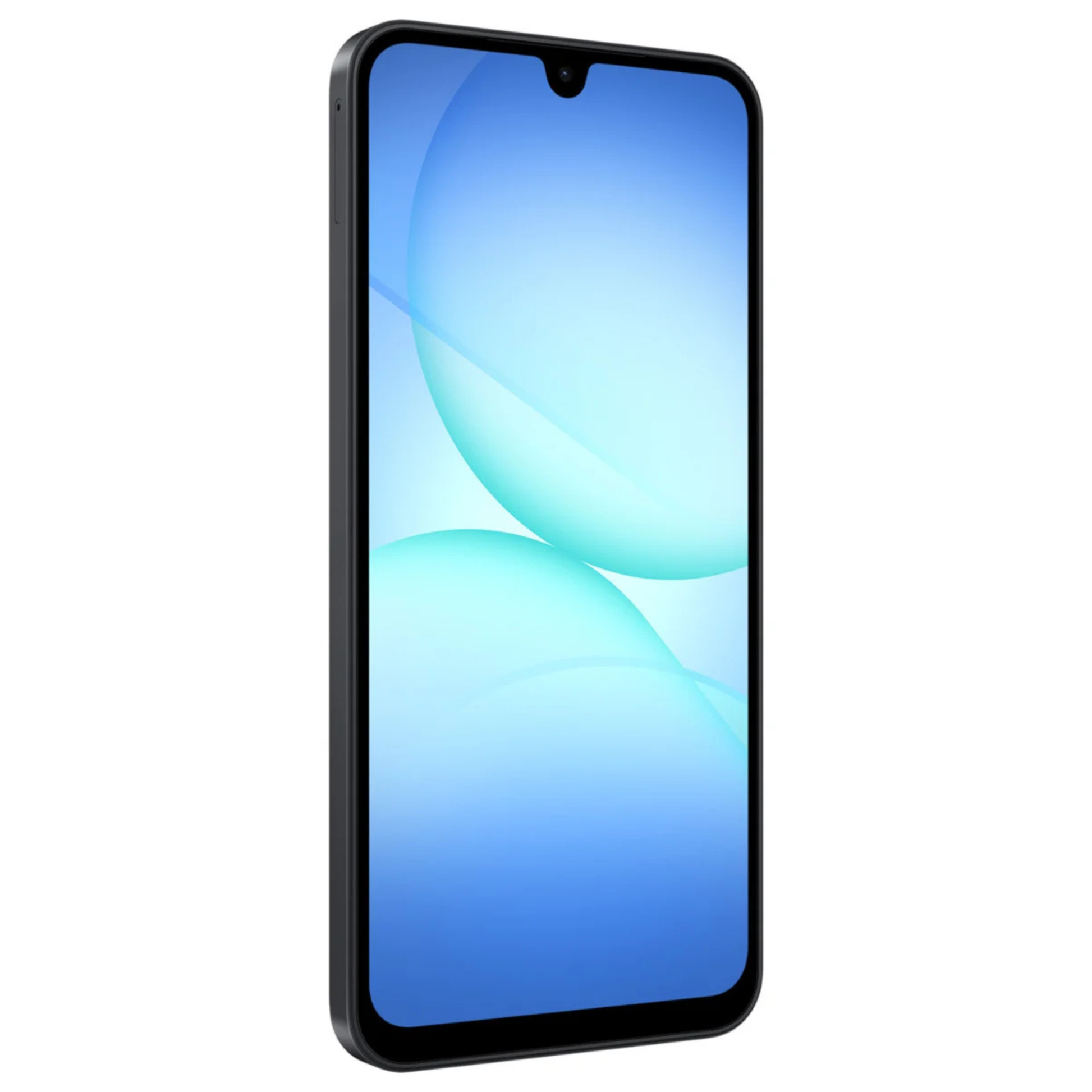 Smartphone with a blue gradient display on a white background