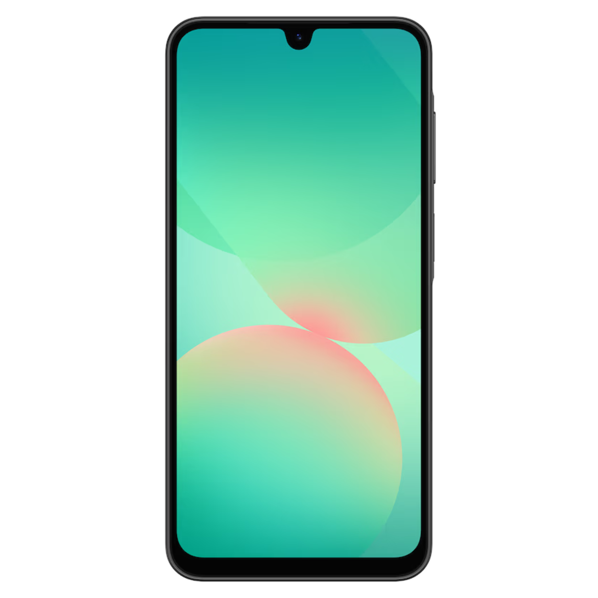 Samsung Smartphone with gradient display on a white background