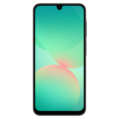 Samsung Smartphone with gradient display on a white background