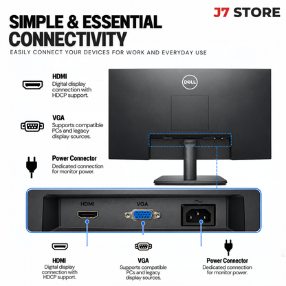 Dell E2423HN 23.8" FHD VA Monitor HDMI VGA Black