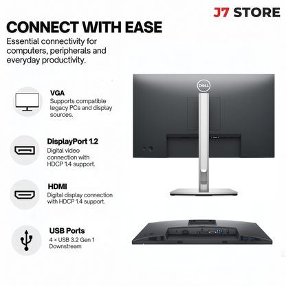 Dell P2422h 24 Ips Fhd Monitor Hdmi Vga Displayport 4x Usb