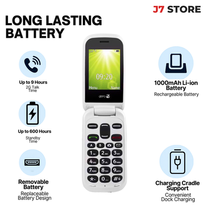 Doro 2404 Basic Phone Black White