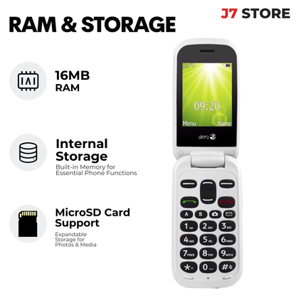Doro 2404 Basic Phone Black White