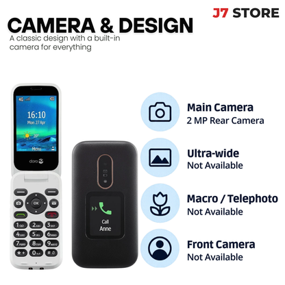 Doro 6880 4g Single Sim Basic Phone With Large  Buttons Black