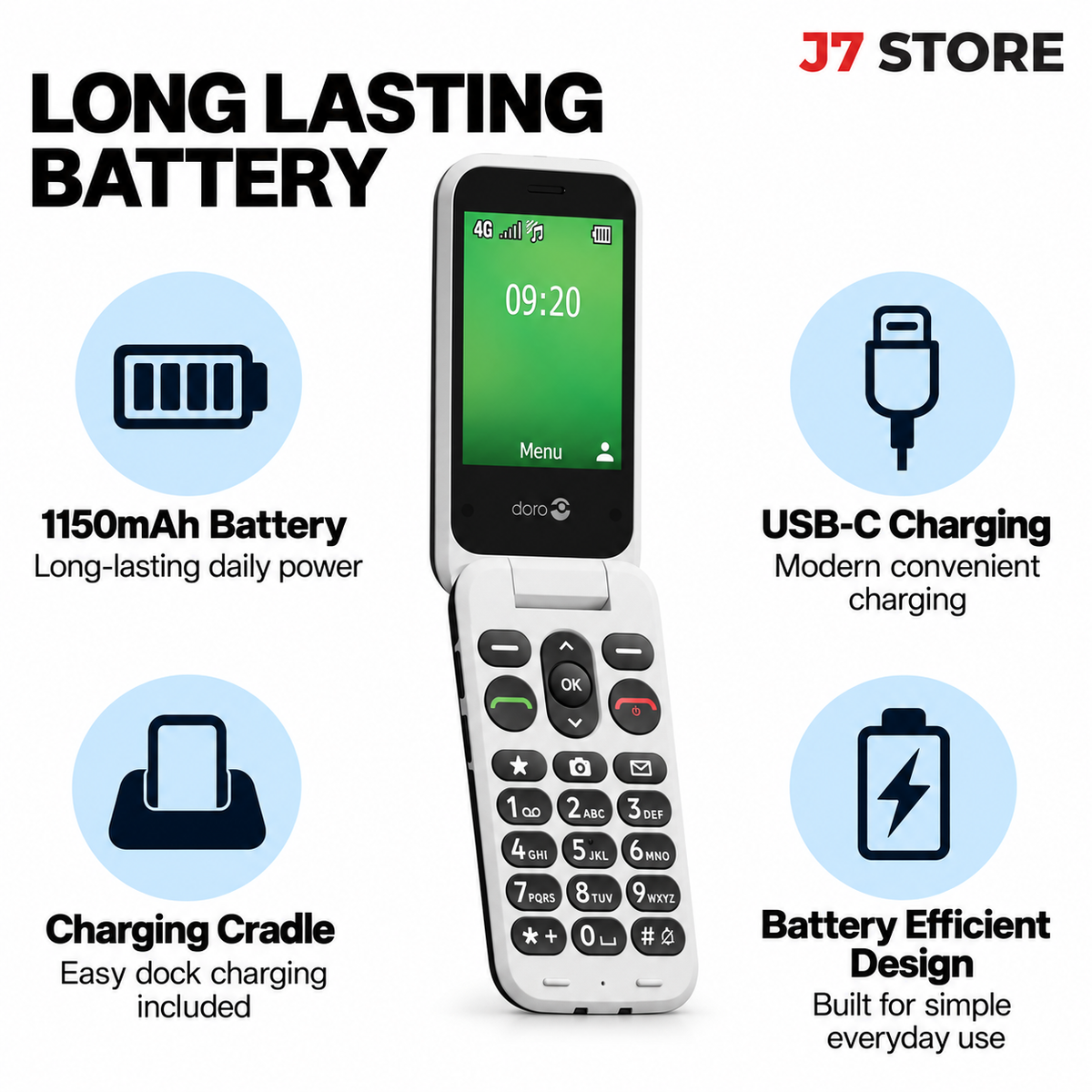 Doro E22 Basic Phone Black
