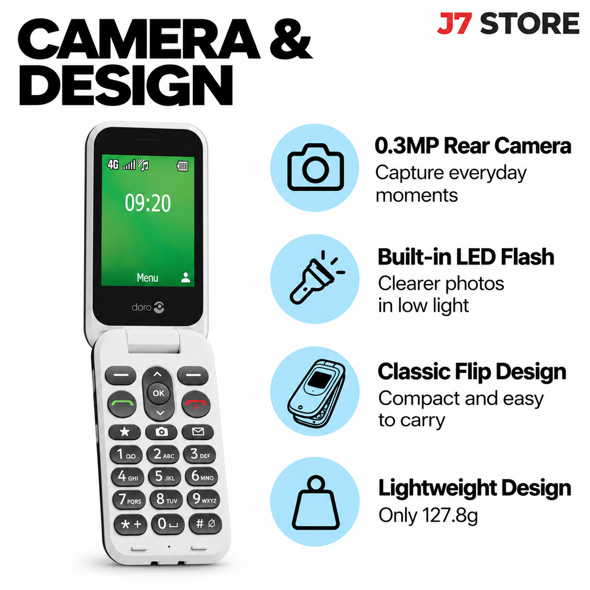Doro E22 Basic Phone Black