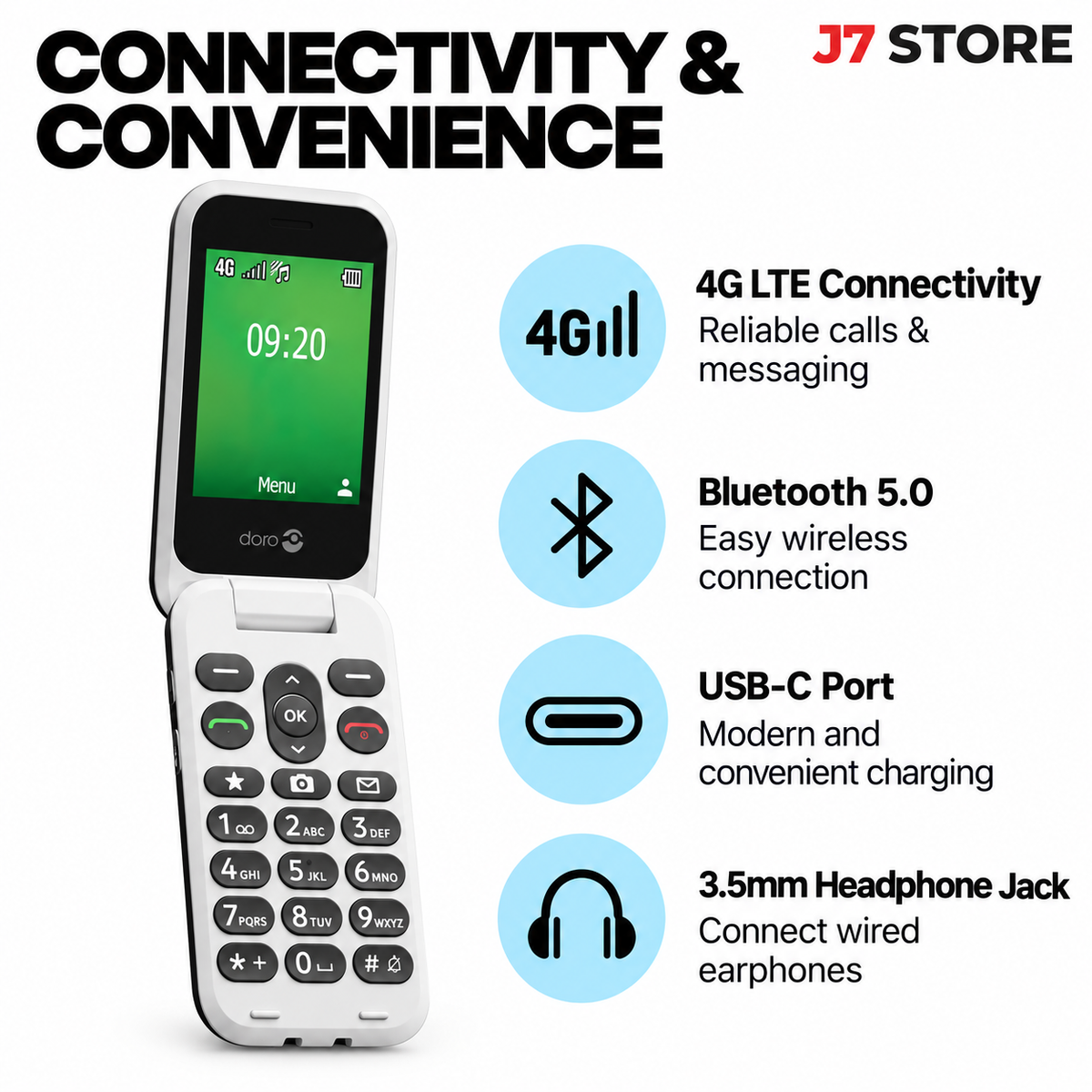 Doro E22 Basic Phone Black