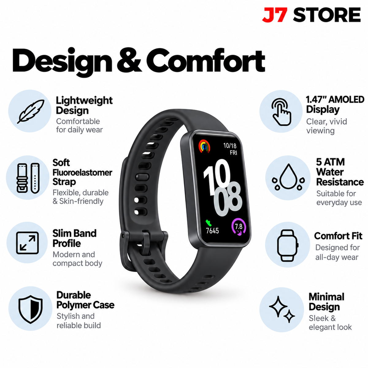 Huawei Band 10 Fitness Tracker Smart Band Black