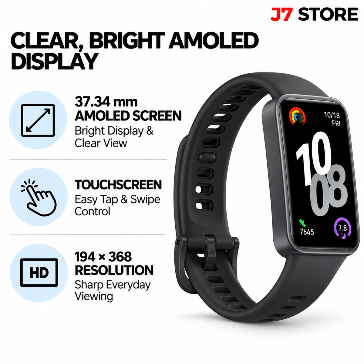 Huawei Band 10 Fitness Tracker Smart Band Black