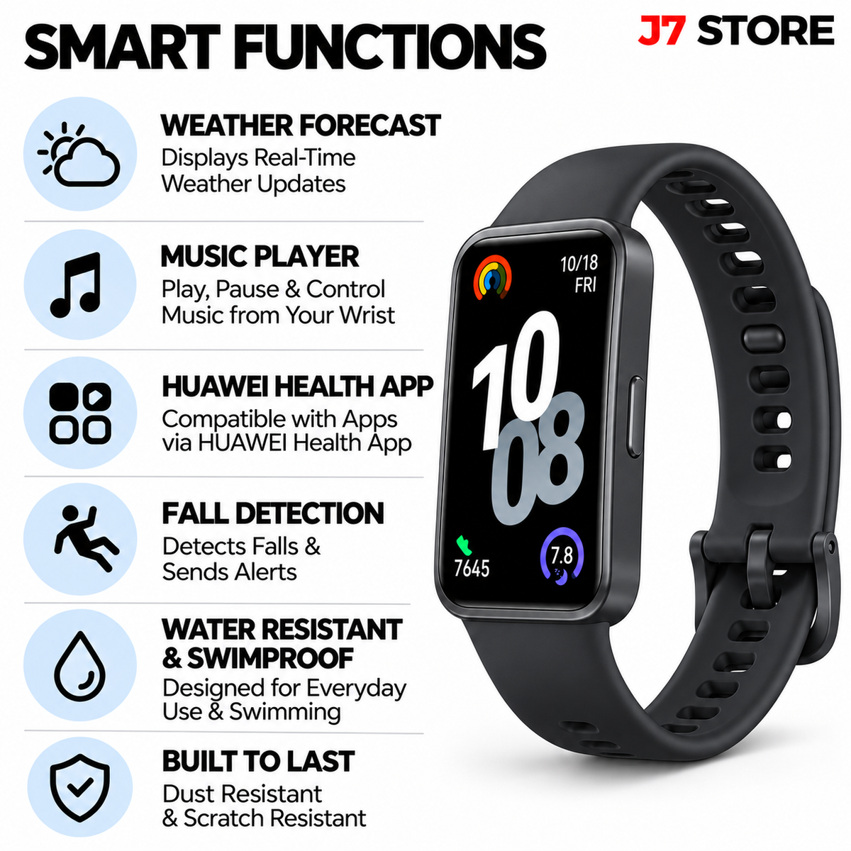 Huawei Band 10 Fitness Tracker Smart Band Black