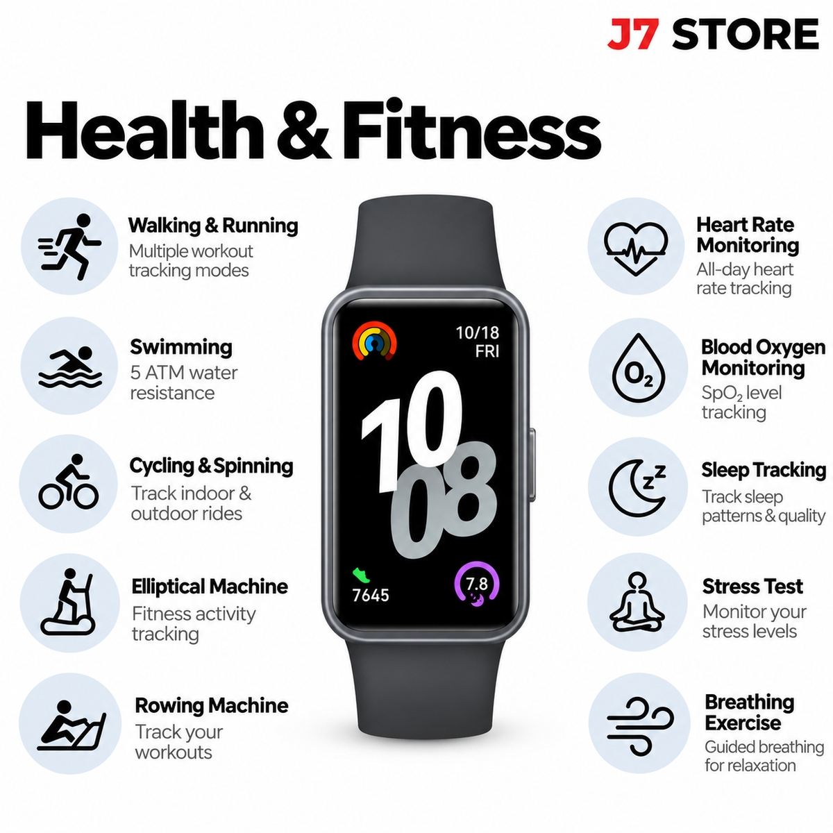 Huawei Band 10 Fitness Tracker Smart Band Black