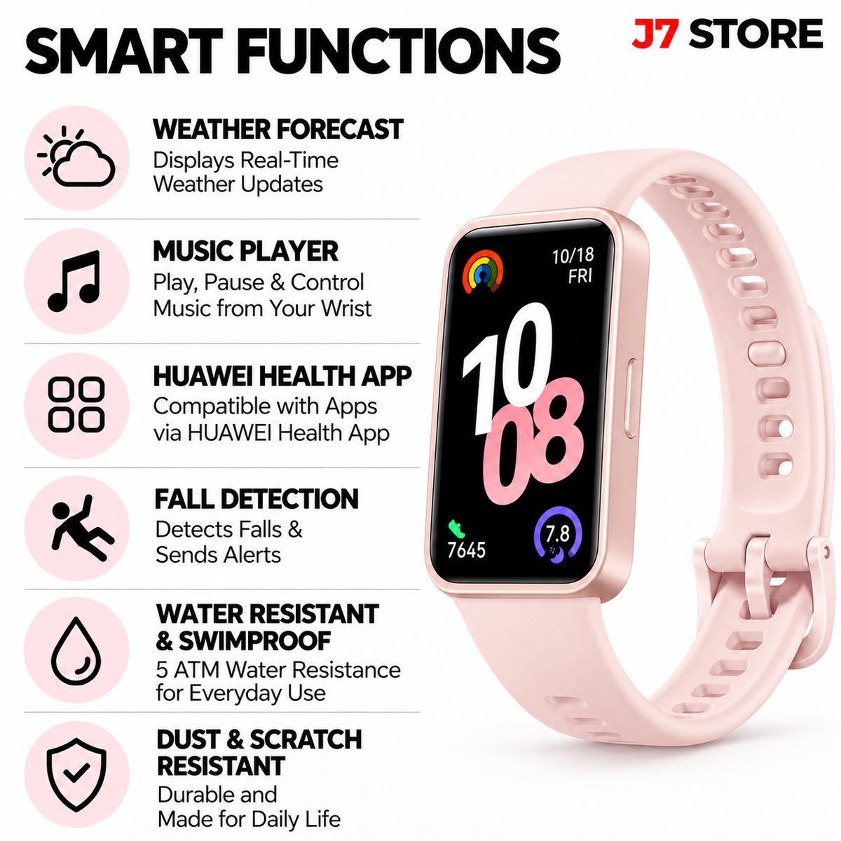 Huawei Band 9 Fitness Tracker Smart Band Pink