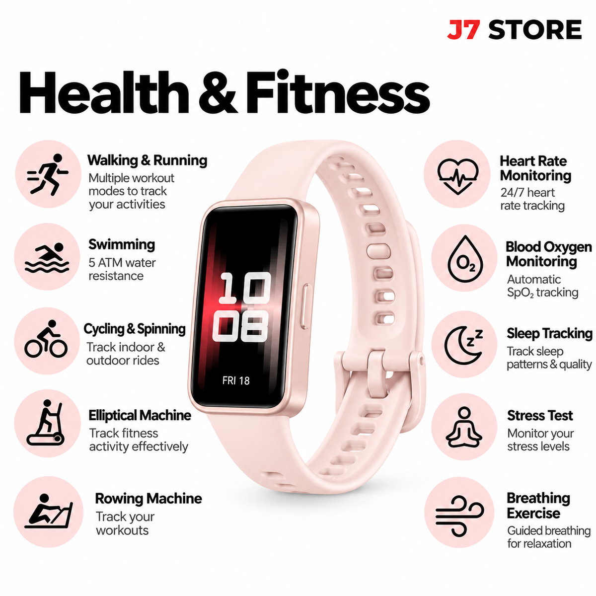 Huawei Band 9 Fitness Tracker Smart Band Pink
