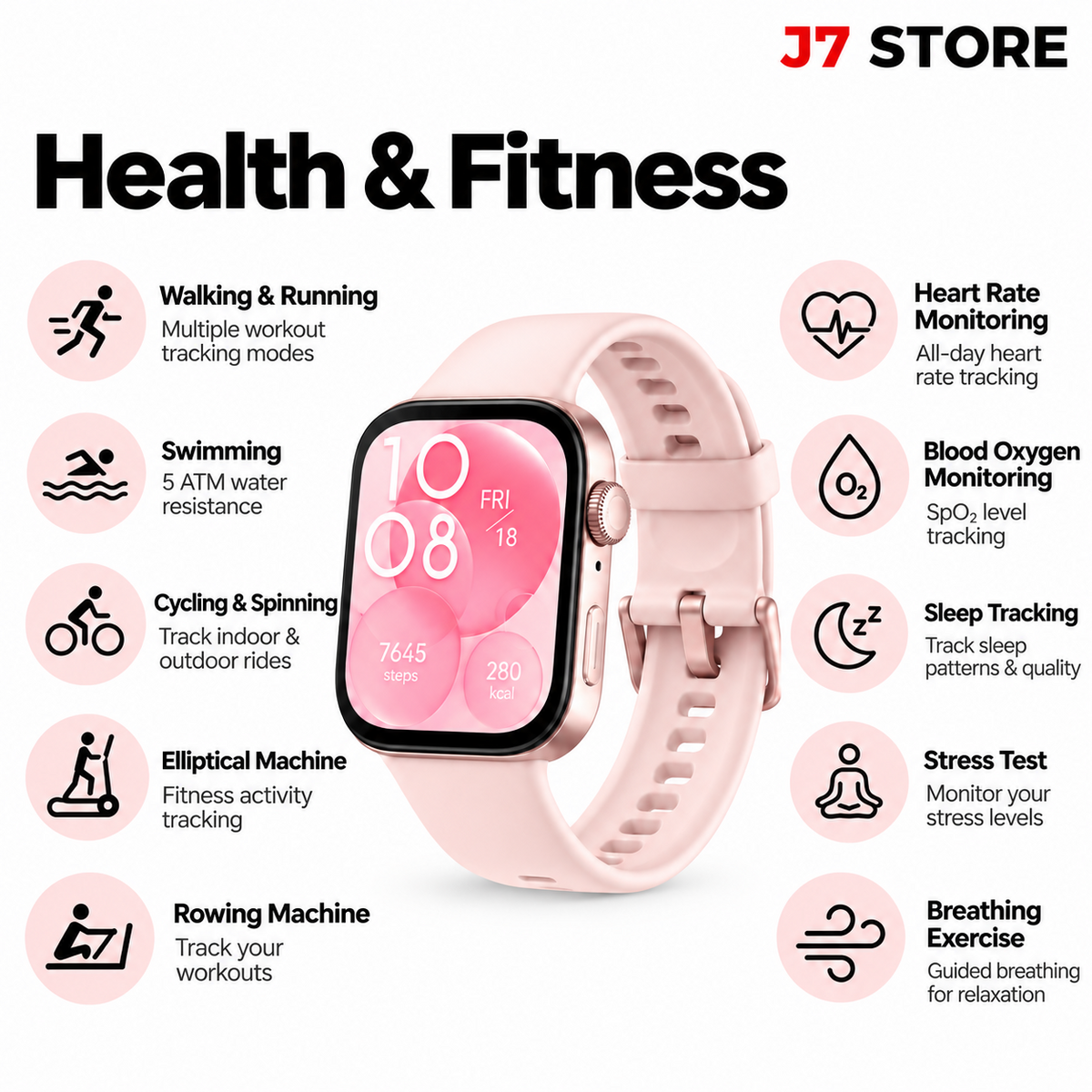 Huawei Watch Fit 3 Smartwatch Pink 41mm