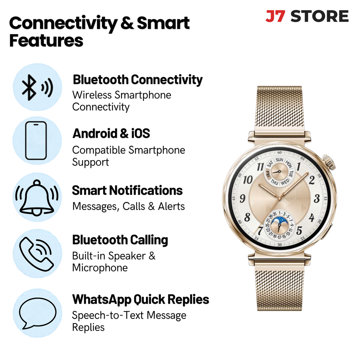 Huawei Smartwatch GT 5 Gold Milanese 41mm
