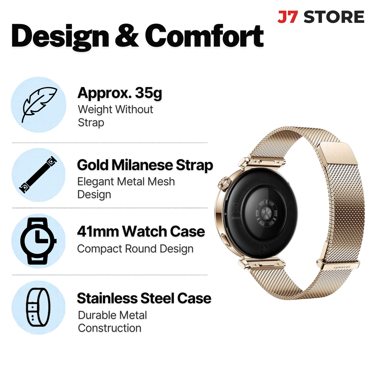 Huawei Smartwatch GT 5 Gold Milanese 41mm
