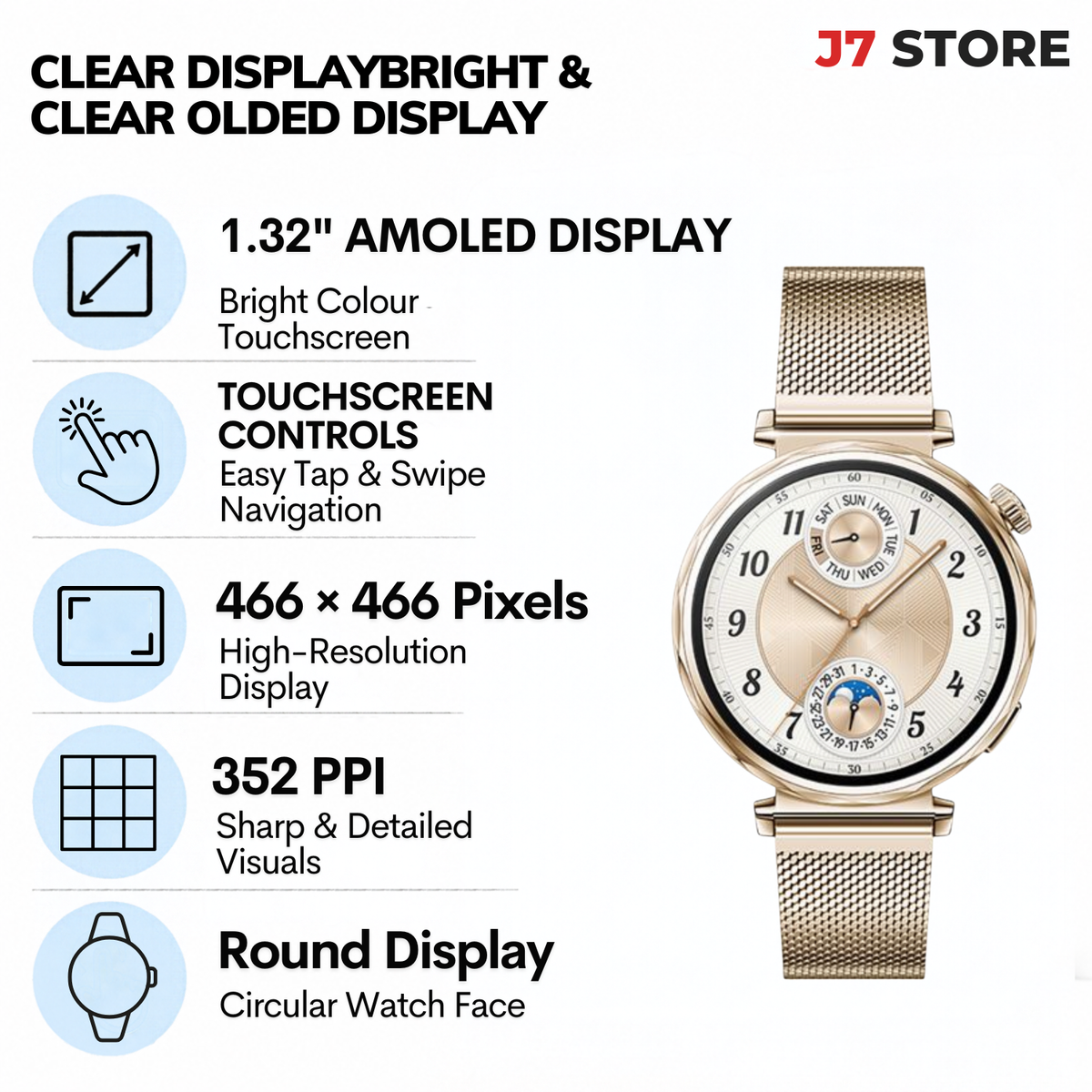 Huawei Smartwatch GT 5 Gold Milanese 41mm