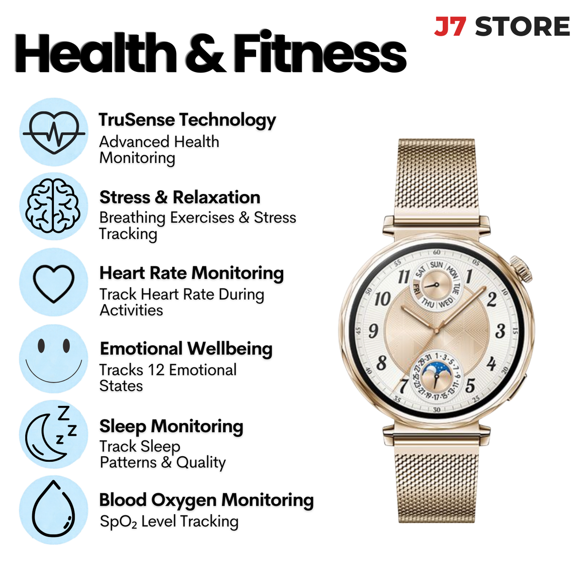 Huawei Smartwatch GT 5 Gold Milanese 41mm