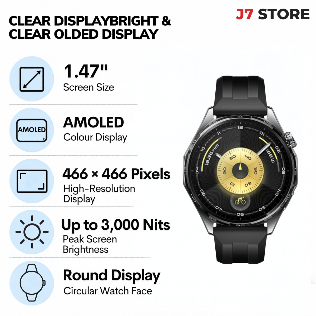 Huawei Watch GT6 Smartwatch Black 46mm 