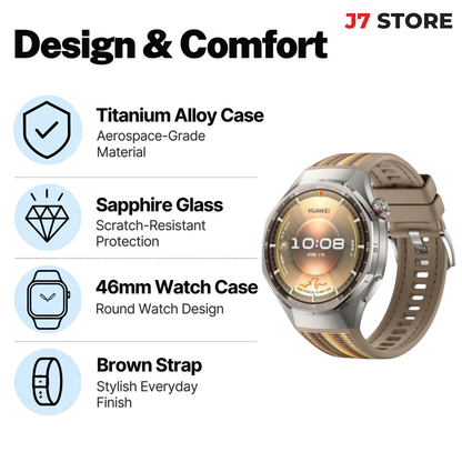Huawei Watch GT6 Pro Smartwatch Brown 46mm 