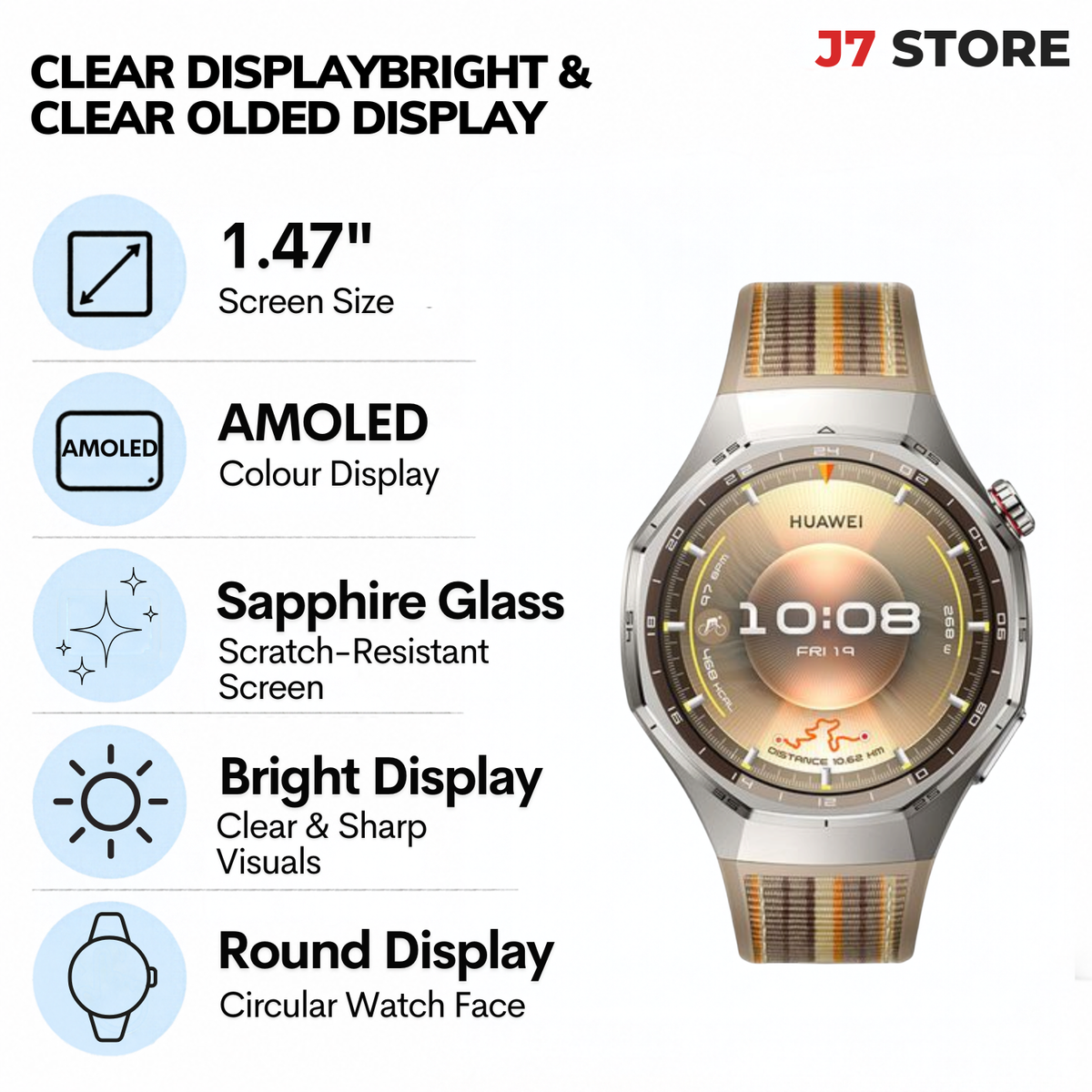 Huawei Watch GT6 Pro Smartwatch Brown 46mm 