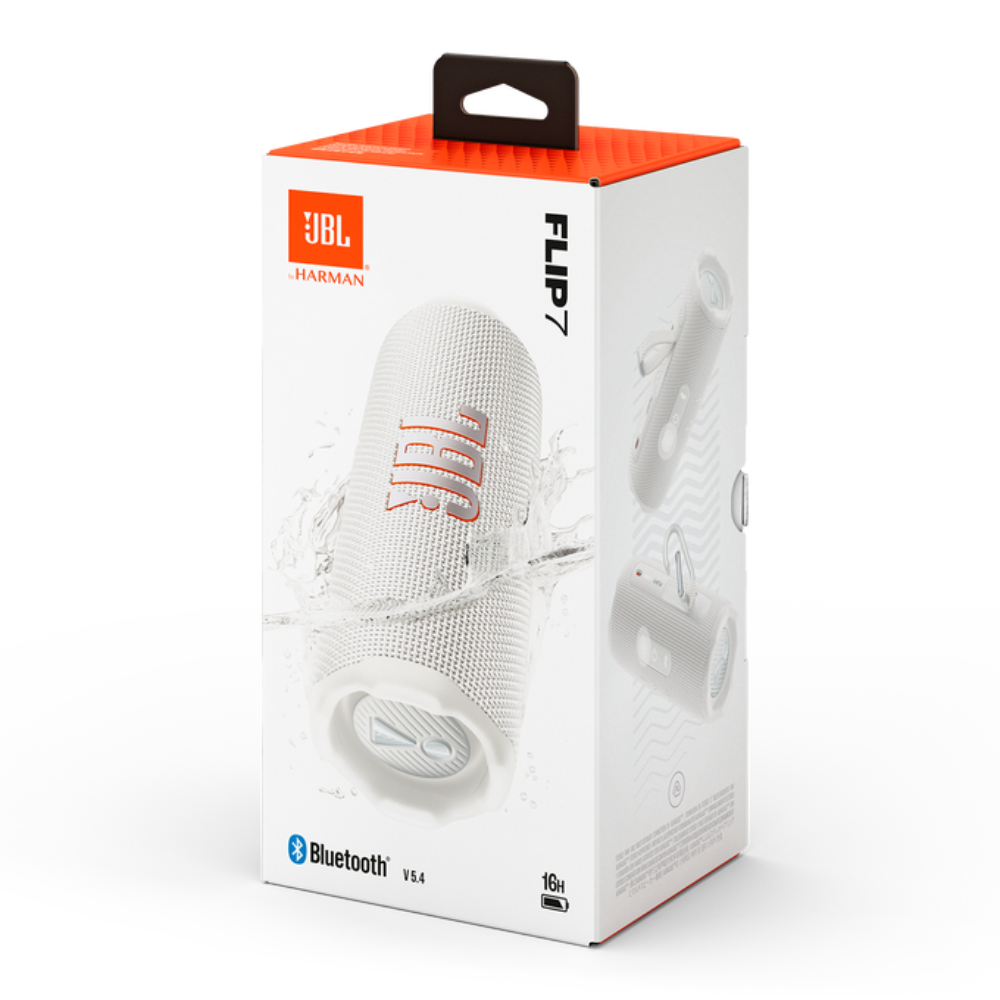 JBL Flip 7 White Bluetooth Speaker