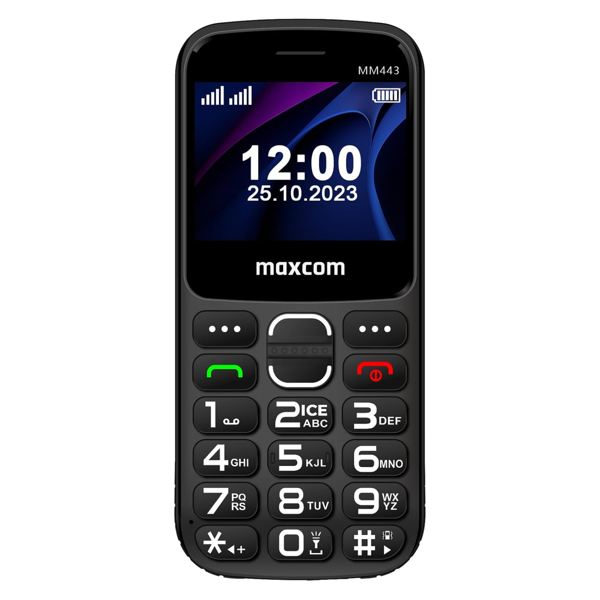 Maxcom MM443 4G Dual SIM Flip Unlocked Basic Mobile Feature Phone Black 128MB