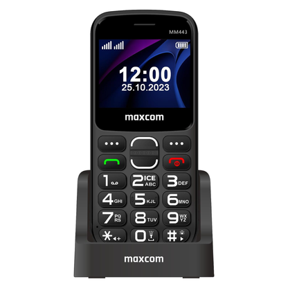 Maxcom MM443 4G Dual SIM Flip Unlocked Basic Mobile Feature Phone Black 128MB