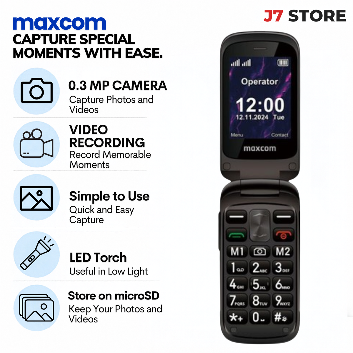 Maxcom MM834 4G Flip Phone 128MB