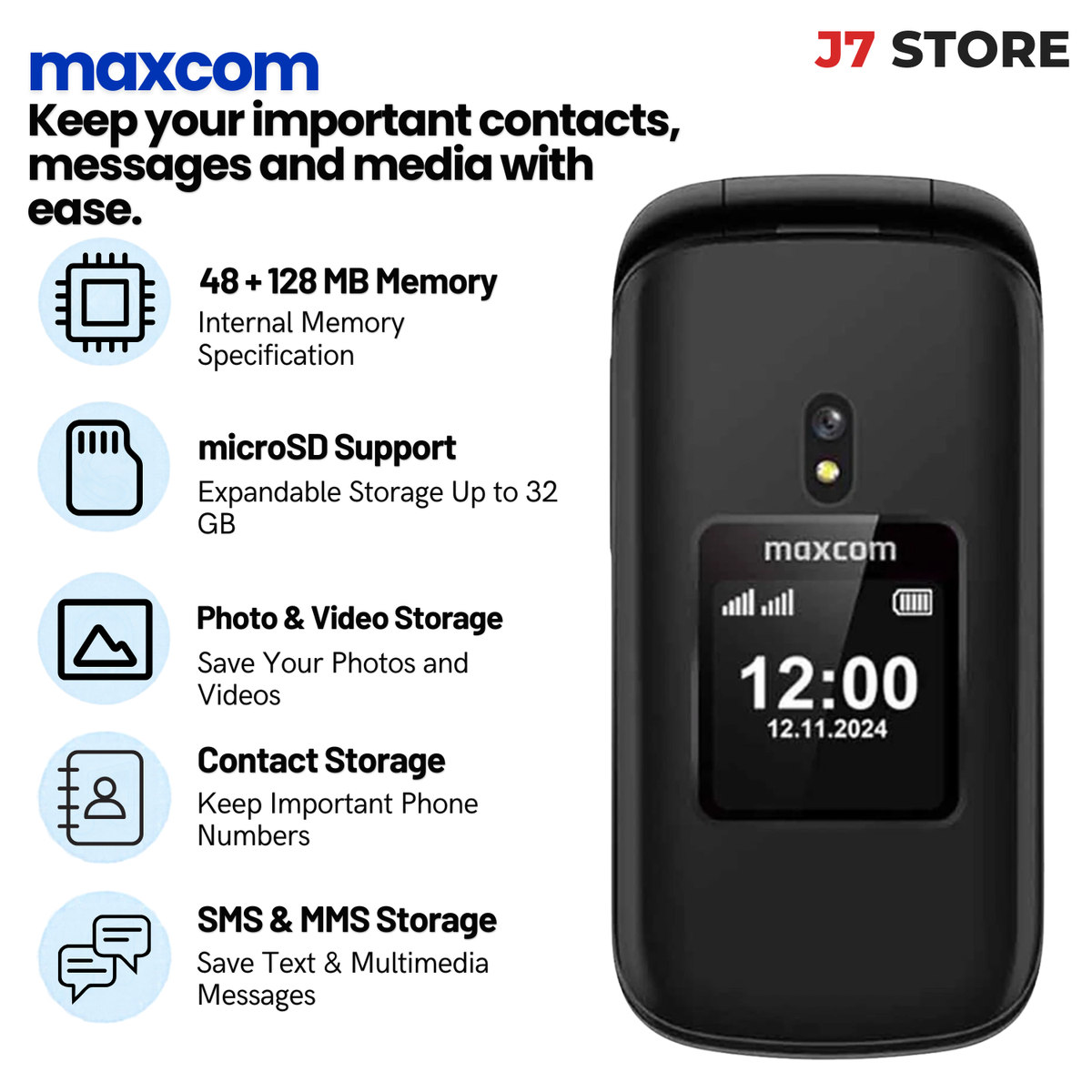 Maxcom MM834 4G Flip Phone 128MB