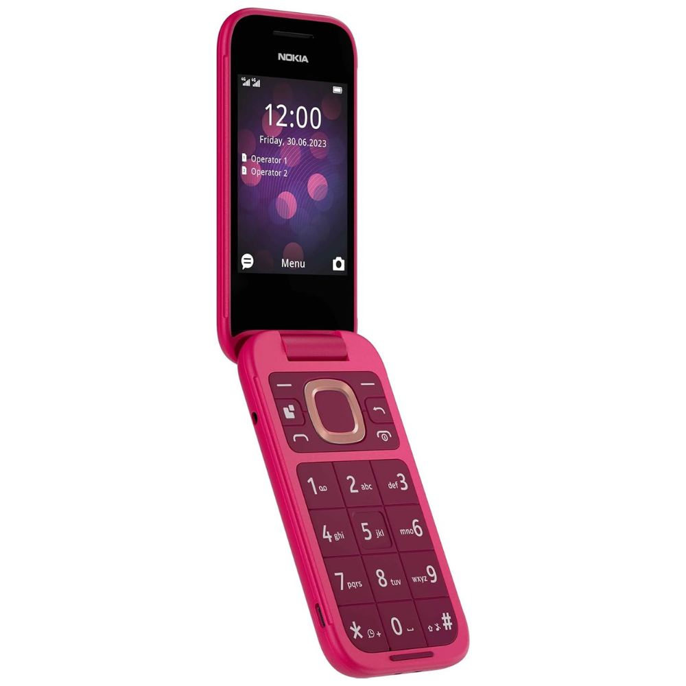 Nokia 2660 4G Basic Flip Phone Barbie Pop Pink