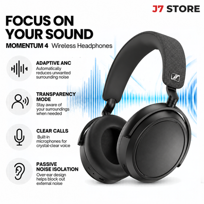 Sennheiser Momentum Wireless 4 headphones Black