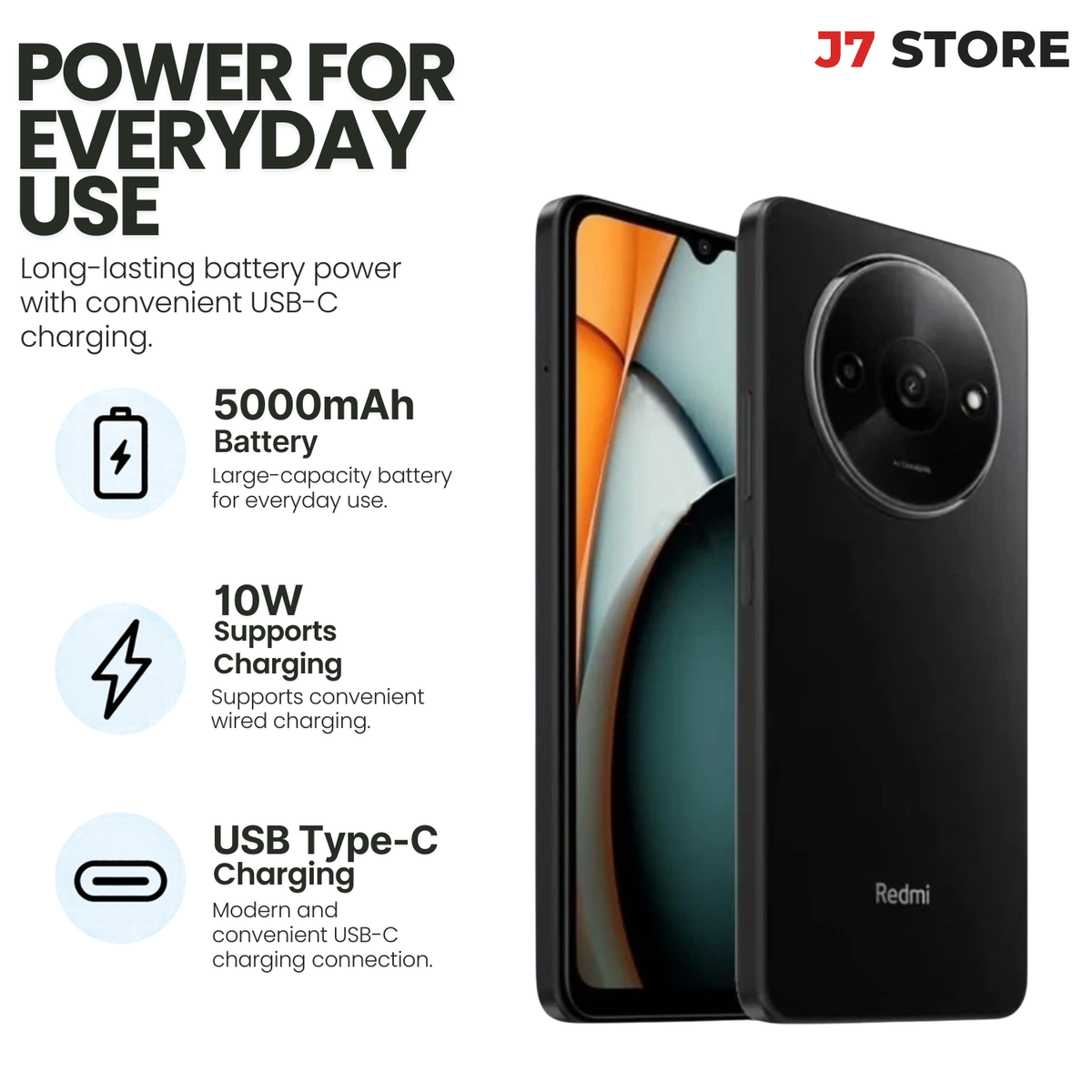 Xiaomi Redmi A3 4G Android Smartphone  Black 64gb