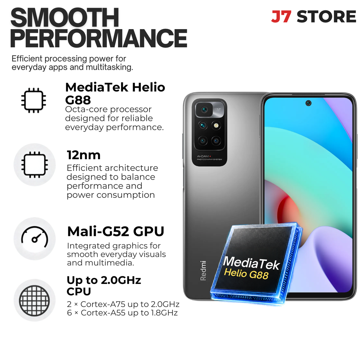 Xiaomi Redmi 10 4g Android Smartphone Carbongrey 64gb