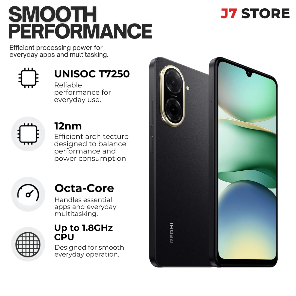 Xiaomi Redmi A5 4G Android Smartphone Midnight Black 64gb