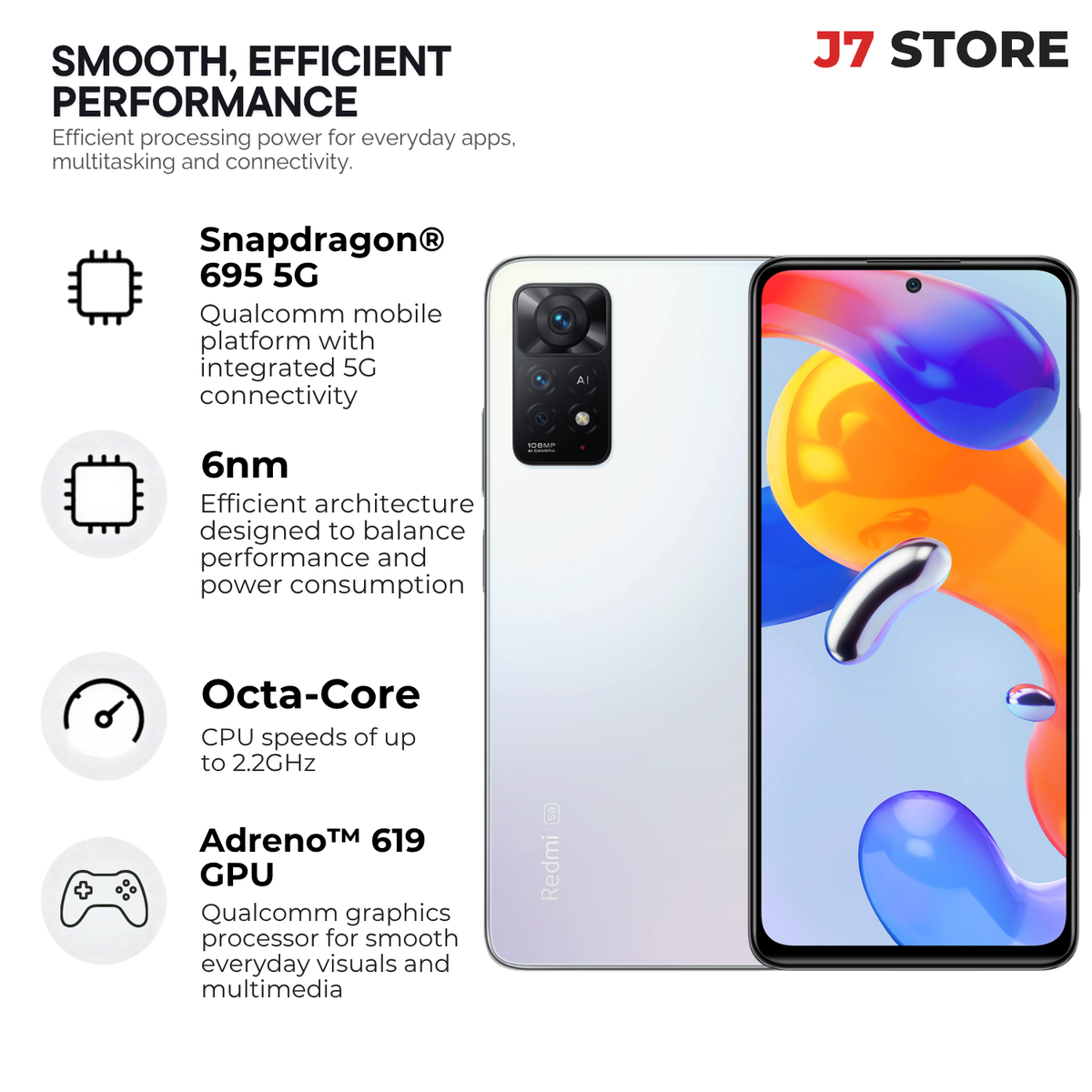 Xiaomi Redmi Note 11 Pro 5g Android Smartphone Polar White 128gb