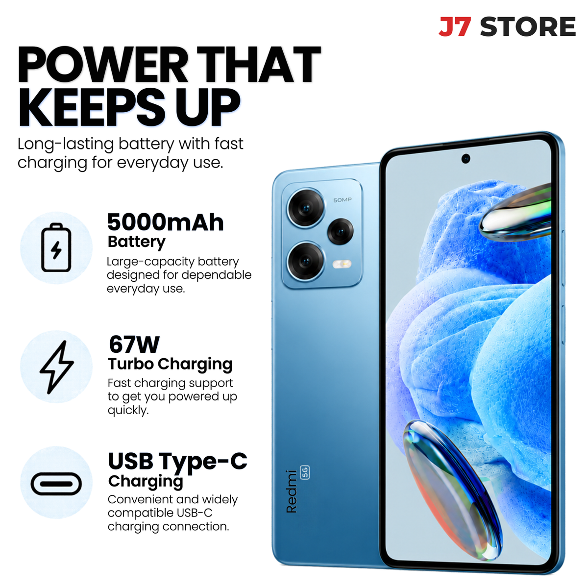 Xiaomi Redmi Note 12 Pro 5g Android Smartphone Blue 128gb