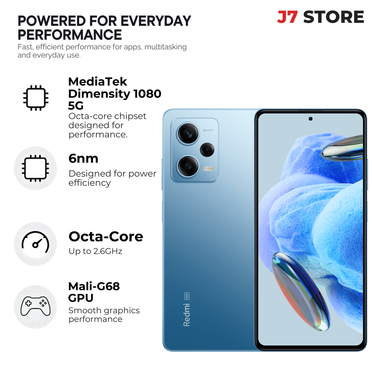 Xiaomi Redmi Note 12 Pro 5g Android Smartphone Blue 128gb