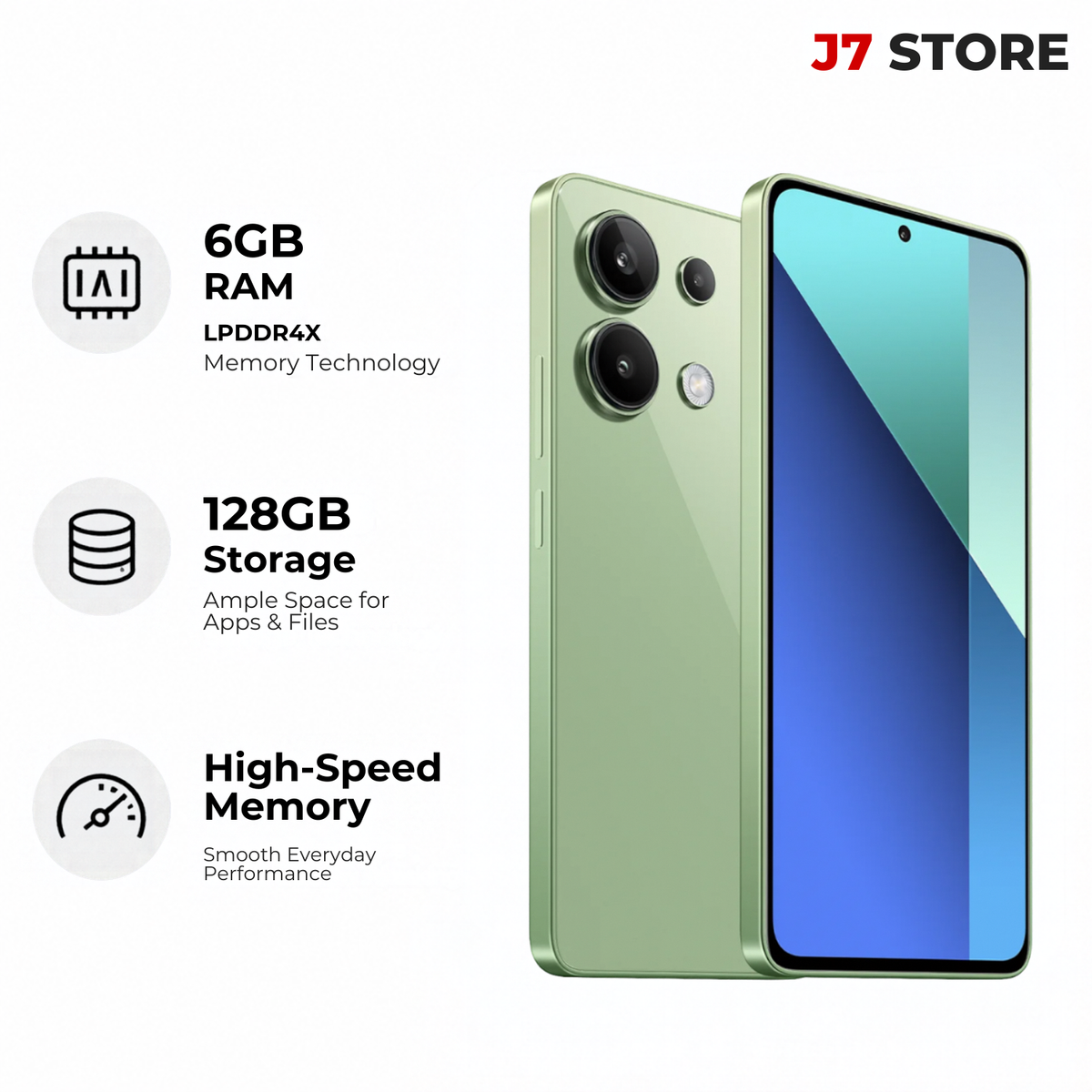 Xiaomi Redmi Note 13 Android Smartphone Mint Green 128GB