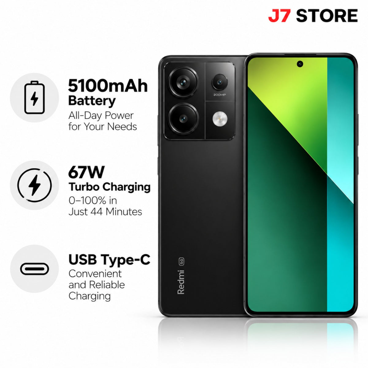 Xiaomi Redmi Note 13 Pro 5G Android Smartphone Midnight Black 256GB