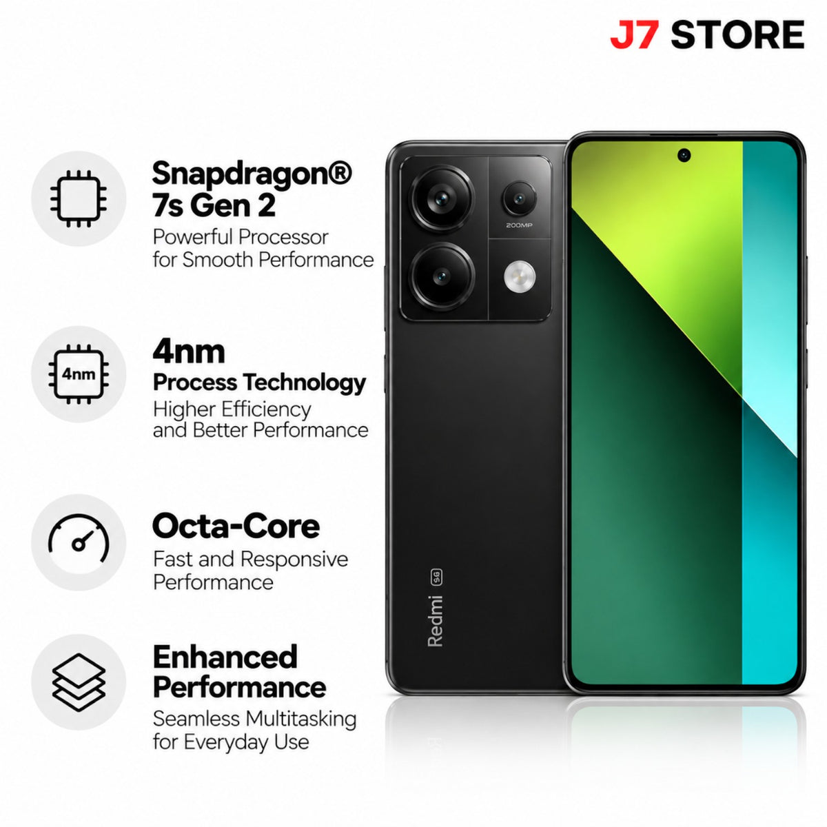 Xiaomi Redmi Note 13 Pro 5G Android Smartphone Midnight Black 256GB