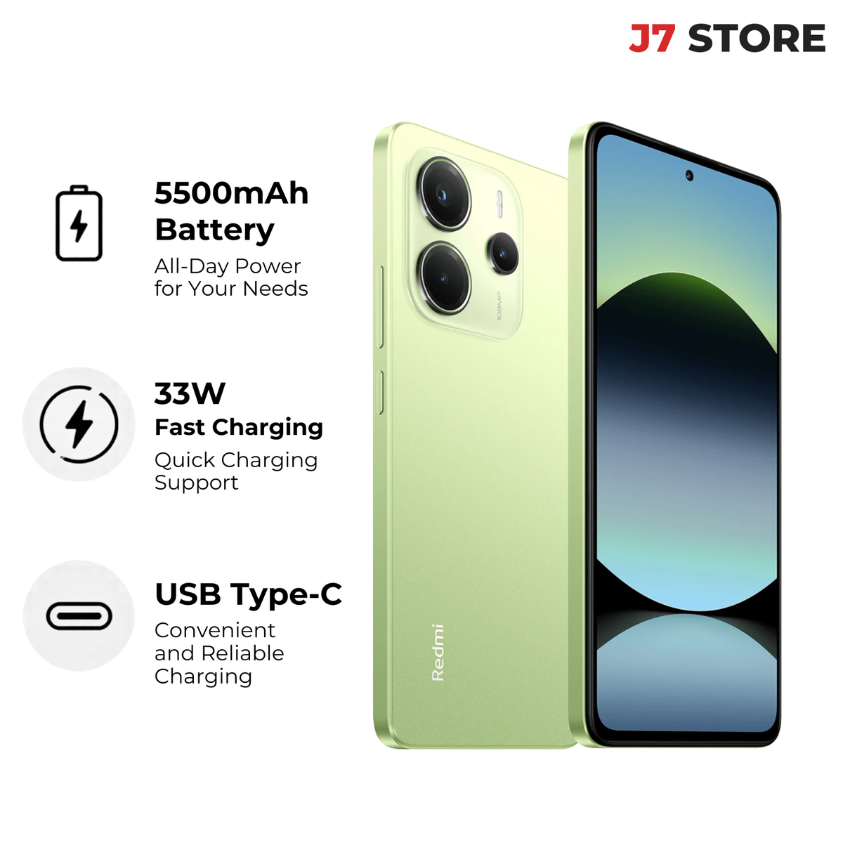 Xiaomi Redmi Note 14 4G Android Smartphone Lime Green 128