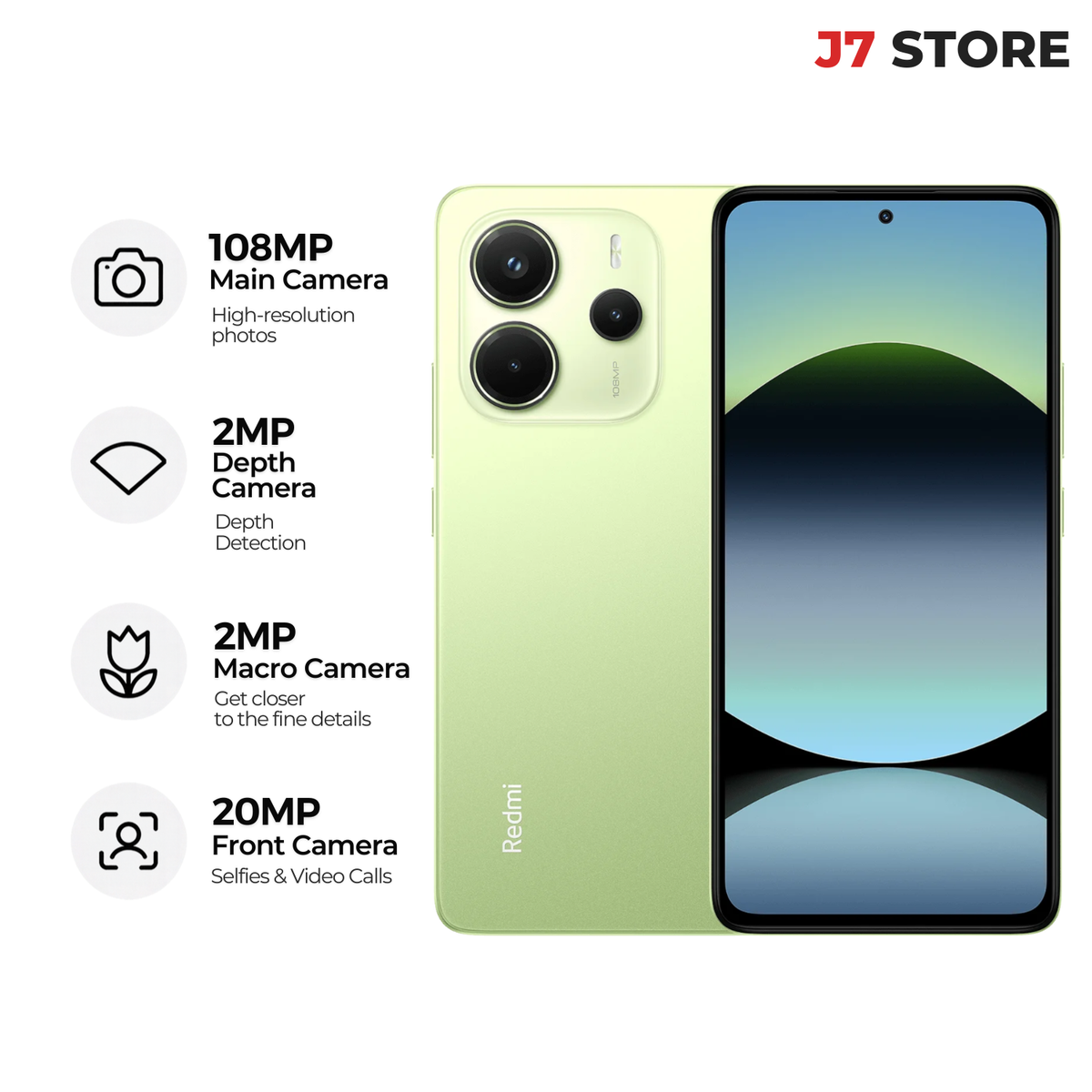 Xiaomi Redmi Note 14 4G Android Smartphone Lime Green 128
