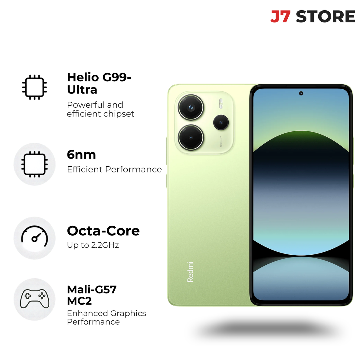 Xiaomi Redmi Note 14 4G Android Smartphone Lime Green 128