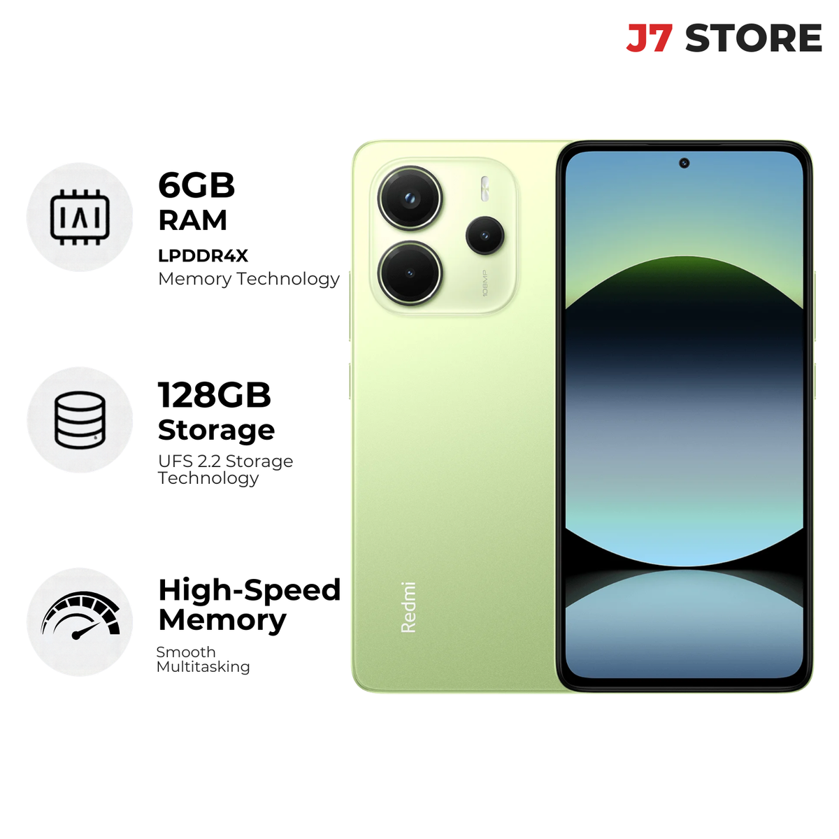 Xiaomi Redmi Note 14 4G Android Smartphone Lime Green 128