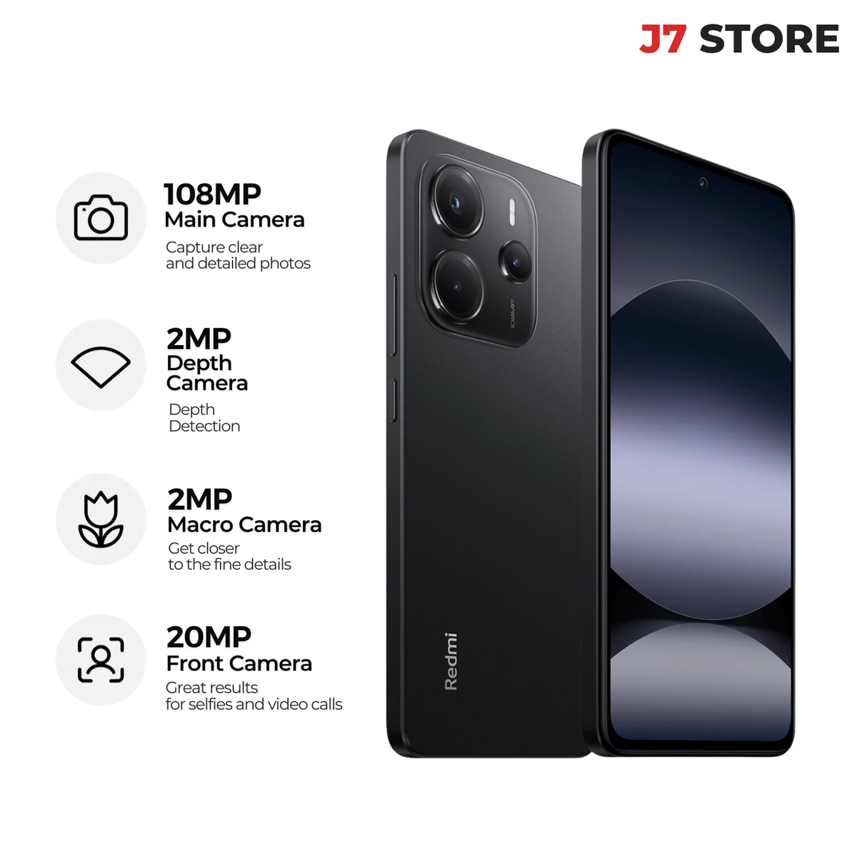 Xiaomi Redmi Note 14 Android Smartphone Midnight Black 128