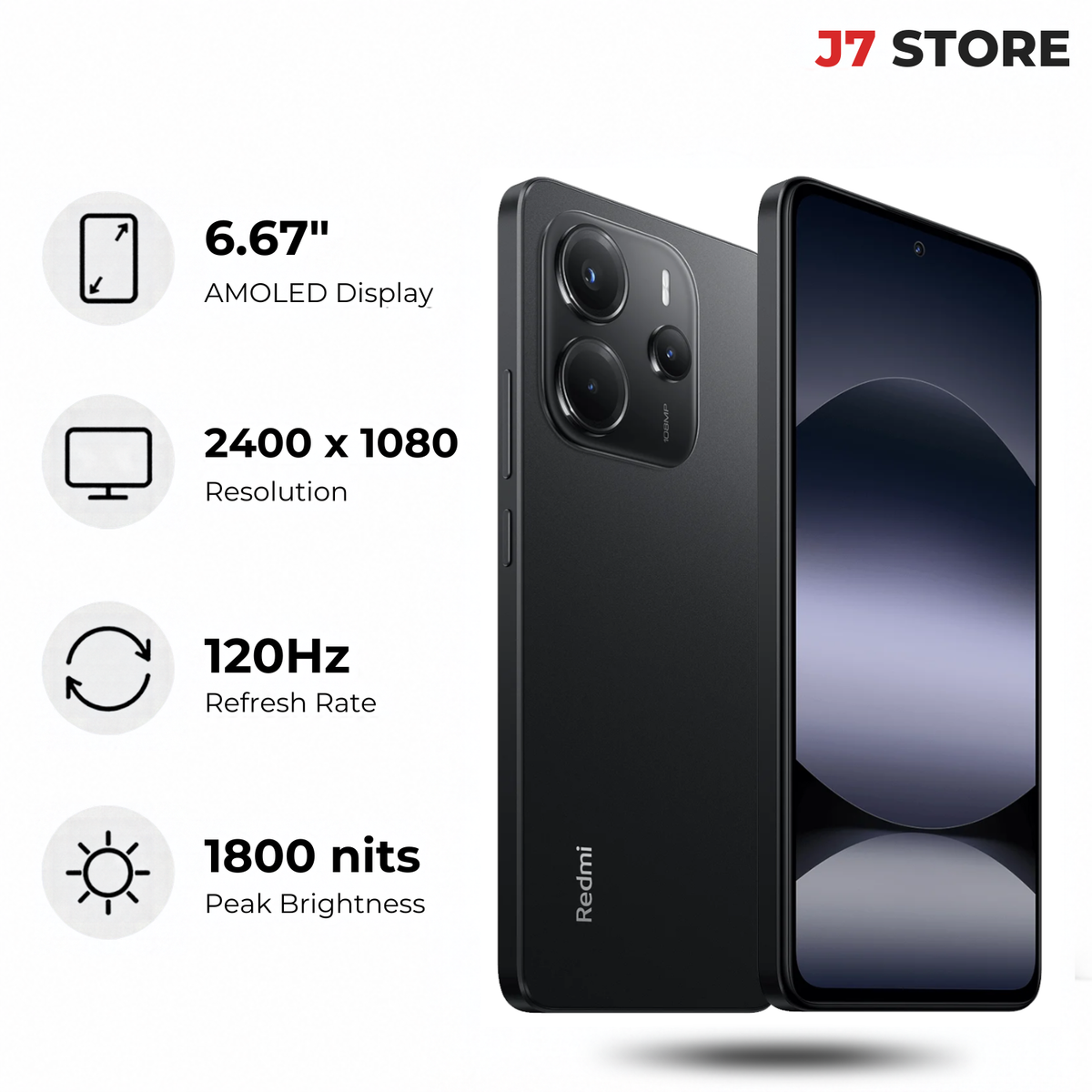 Xiaomi Redmi Note 14 Android Smartphone Midnight Black 128