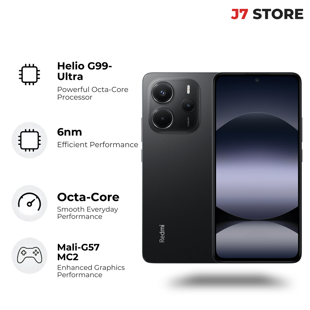 Xiaomi Redmi Note 14 Android Smartphone Midnight Black 128