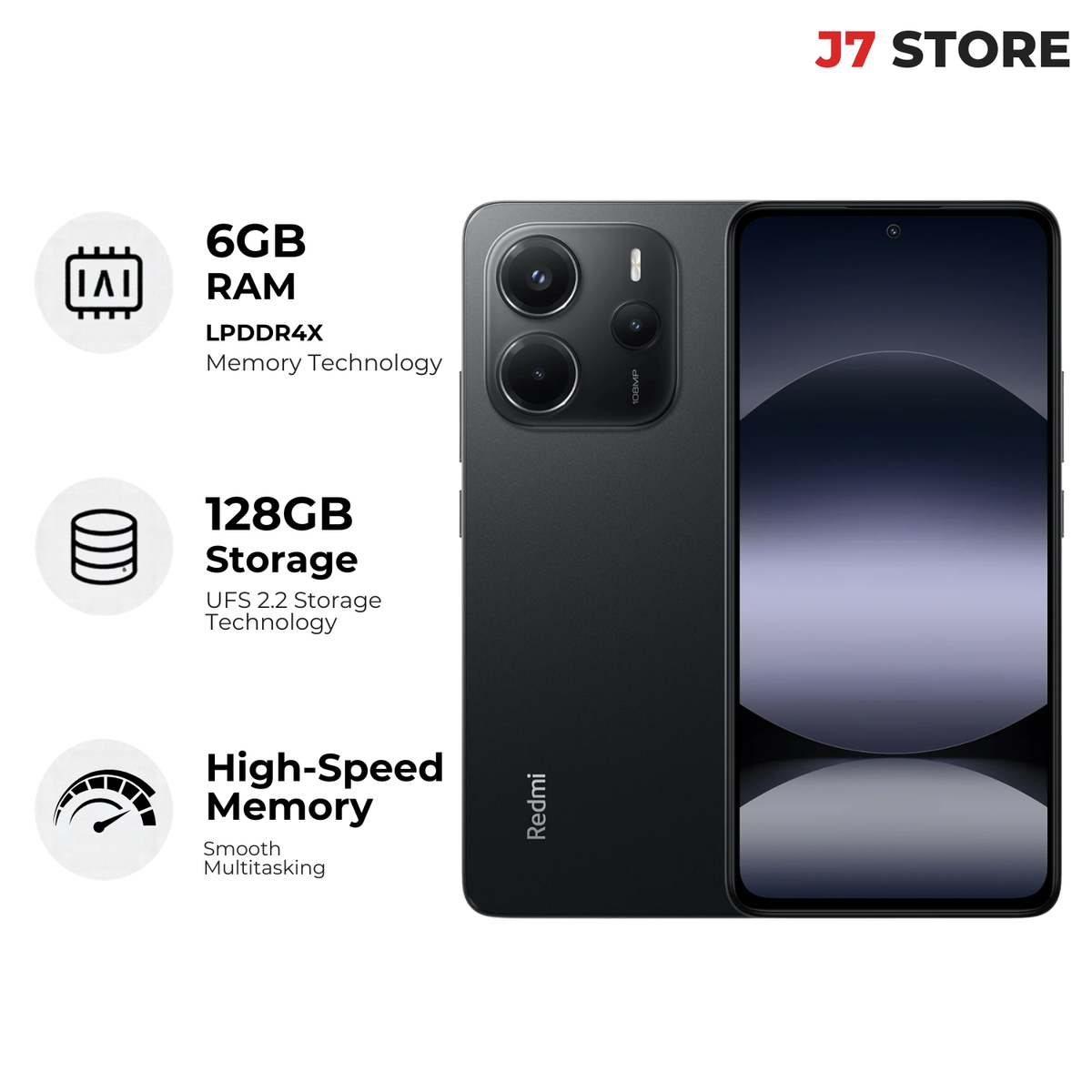 Xiaomi Redmi Note 14 Android Smartphone Midnight Black 128